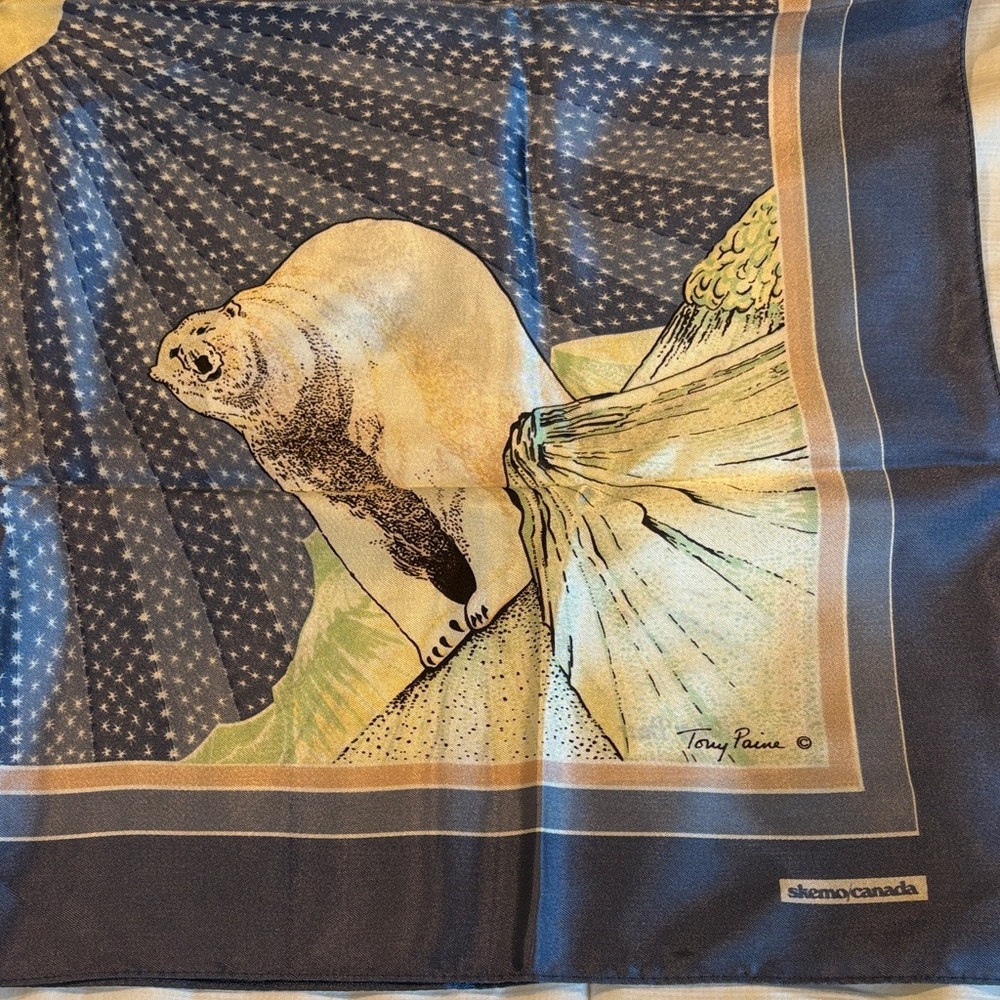 Skemo polar Bear Silk Scarf